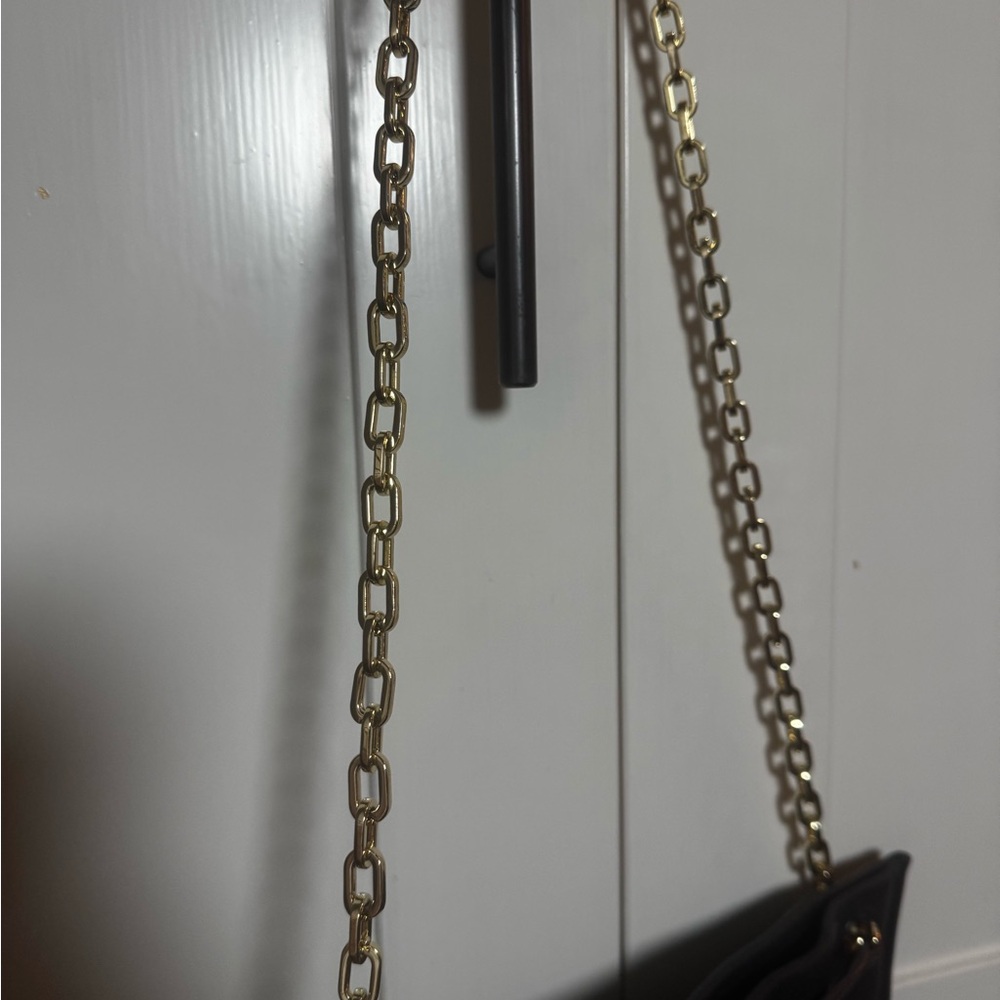 Tory Burch Black Crossbody Bag with Gold Chain